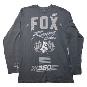 Fox Racing Long Sleeve 360 DBL Sided T Shirt Men's M Motocross Hellfire Grunge